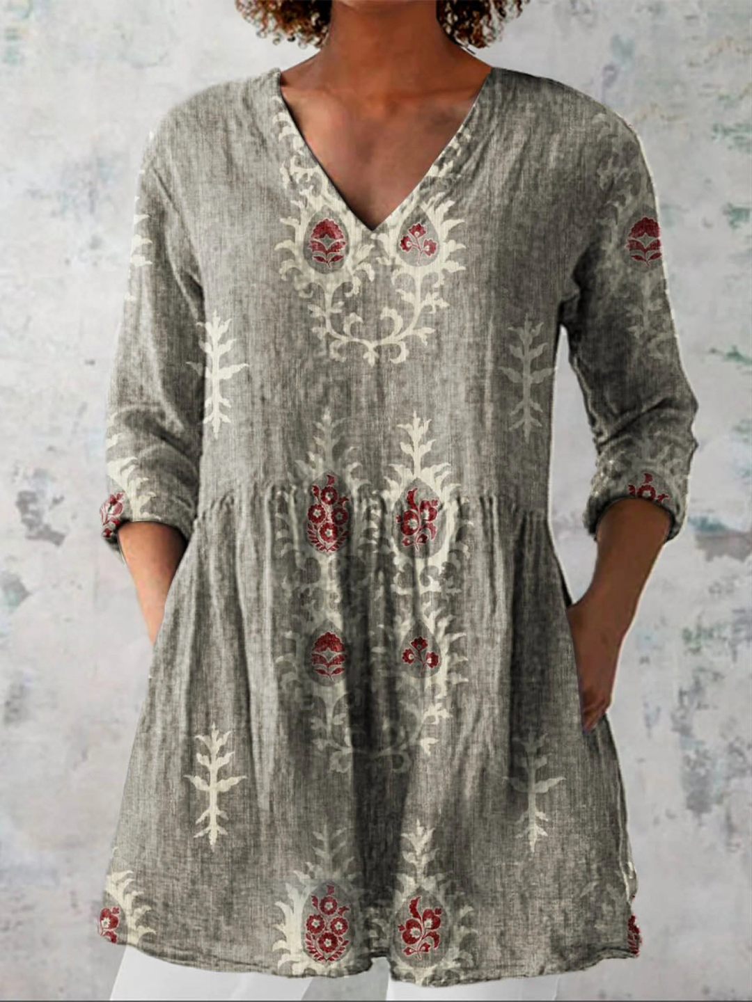 Elise | Blusa lunga con scollo a V