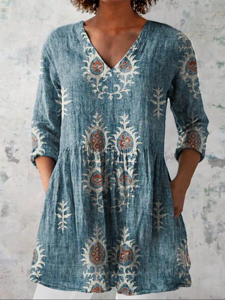 Elise | Blusa lunga con scollo a V