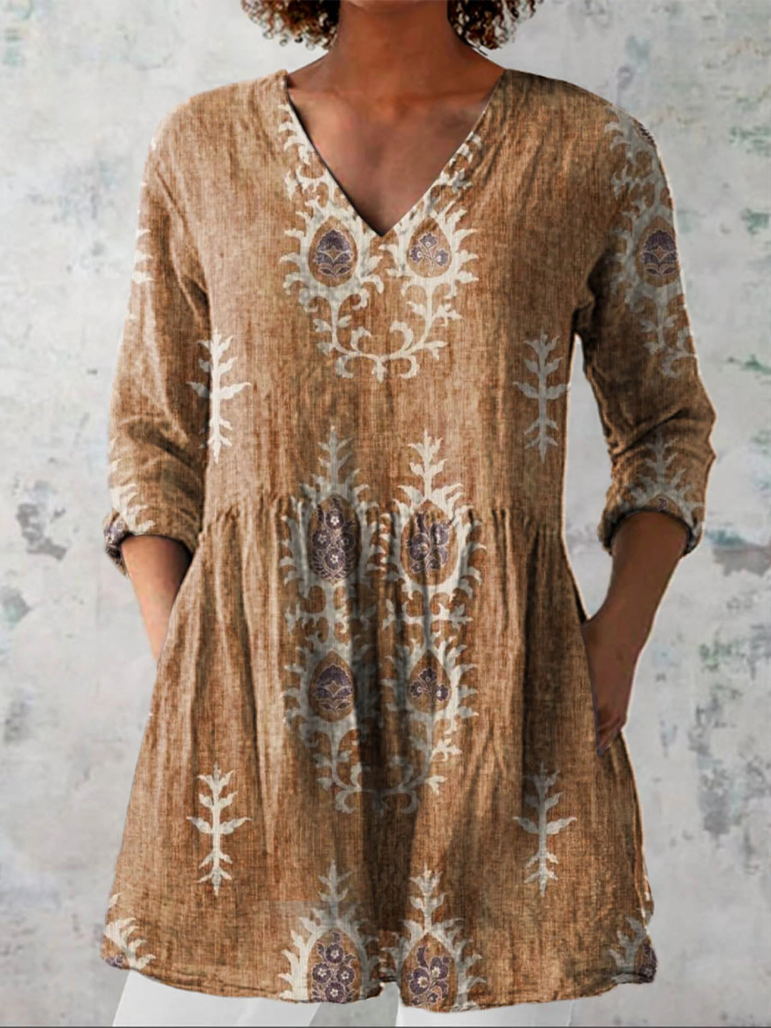 Elise | Blusa lunga con scollo a V